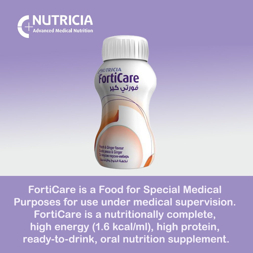 Nutricia Forticare RTD Peach & Ginger 125 mL 1's - Easy Pharmacy LLC