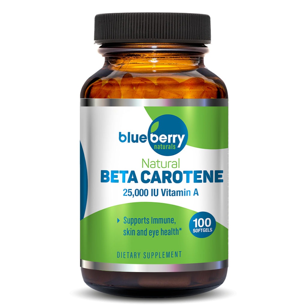 Blueberry Naturals Betacarotene 25,000IU Softgels 100's B0012 - Easy Pharmacy LLC