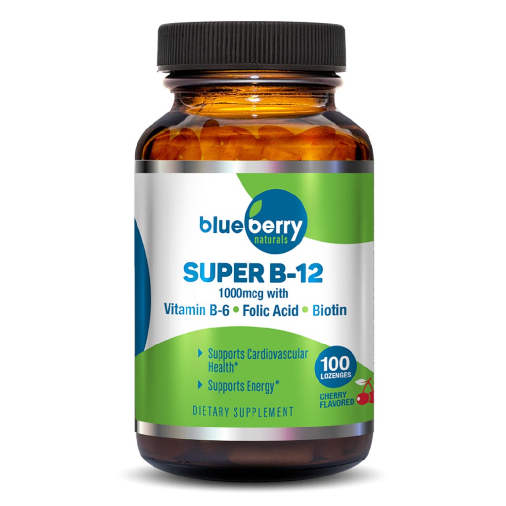 Blueberry Naturals Super B12 1000 mcg Lozenges 100's B0067 - Easy Pharmacy LLC