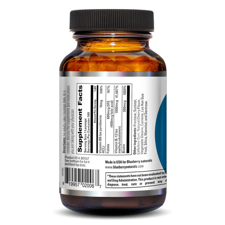 Blueberry Naturals Super B12 1000 mcg Lozenges 100's B0067 - Easy Pharmacy LLC