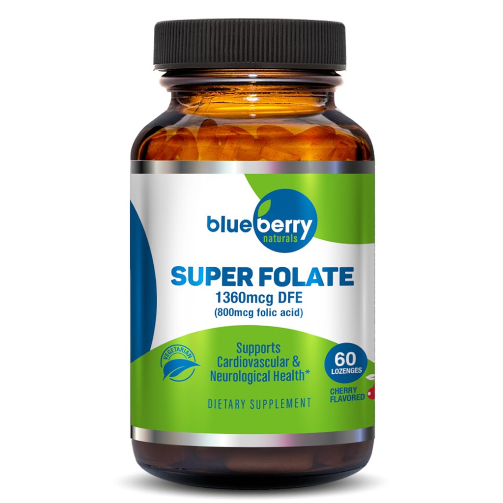 Blueberry Naturals Super Folate 800 mcg Lozenges 60's B0081 - Easy Pharmacy LLC
