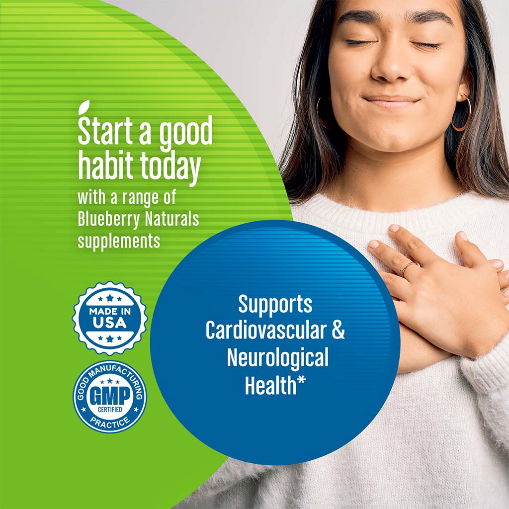 Blueberry Naturals Super Folate 400 mcg Vegetarian Capsules 100's B0098 - Easy Pharmacy LLC
