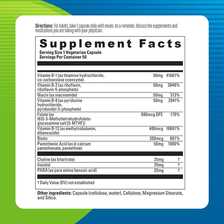 Blueberry Naturals Brilliant B Vegetarian Capsules 50's B0111 - Easy Pharmacy LLC
