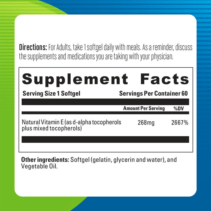 Blueberry Naturals Super E 400IU Softgels 60's B0210 - Easy Pharmacy LLC