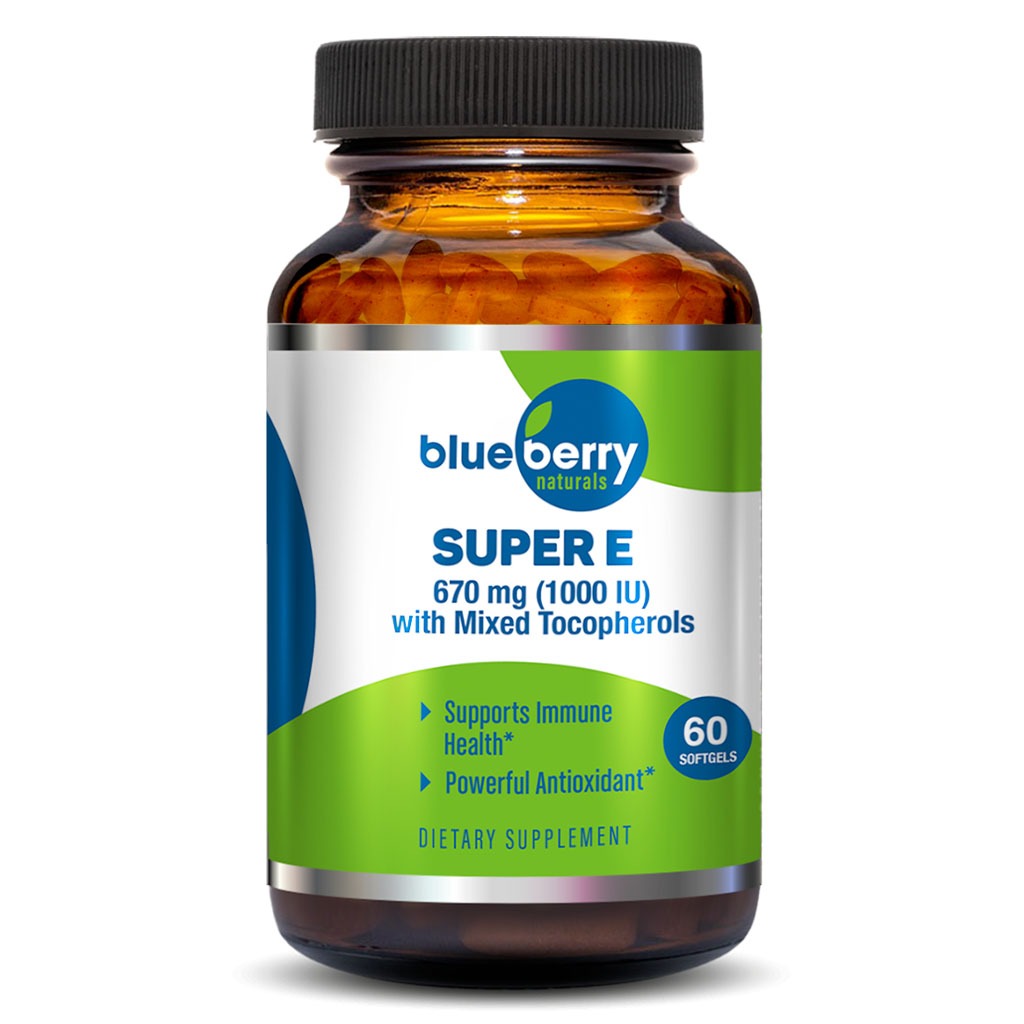 Blueberry Naturals Super E 1000IU Softgels 60's B0227 - Easy Pharmacy LLC