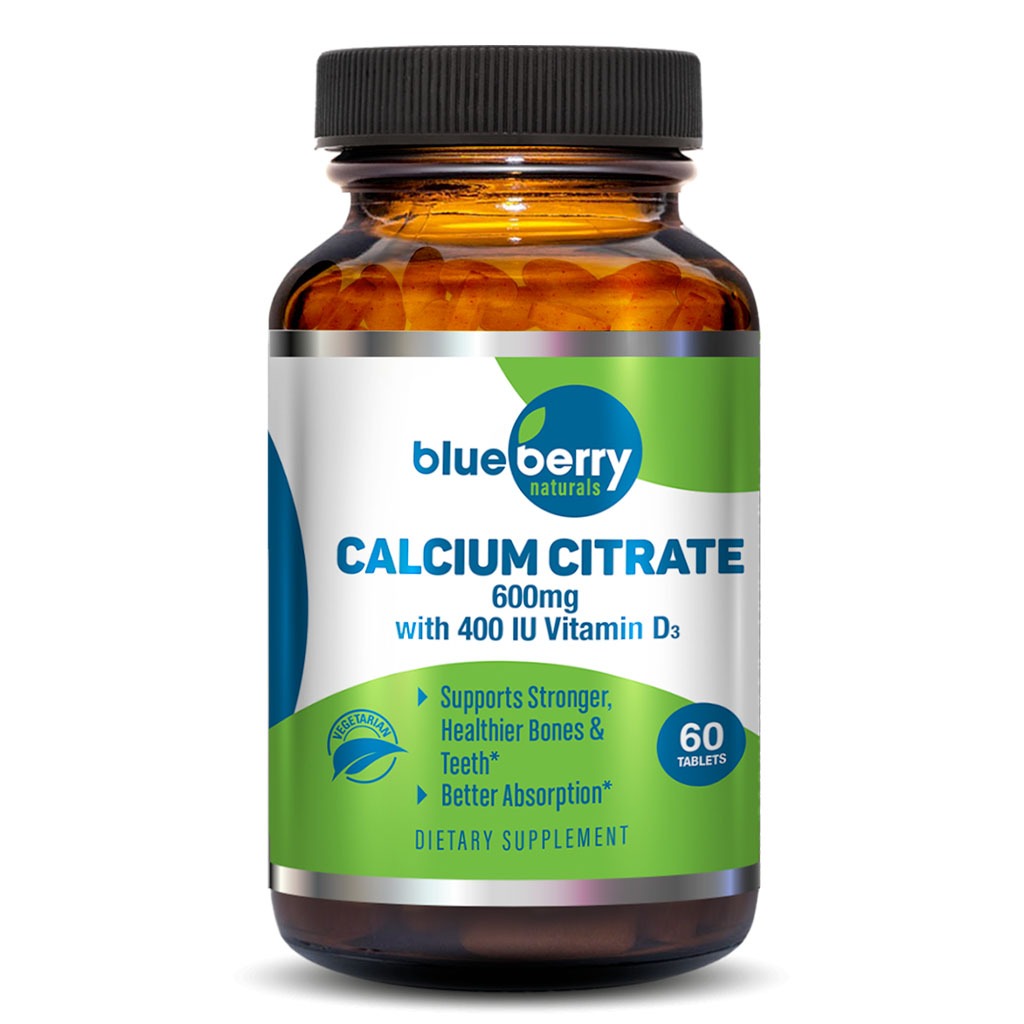 Blueberry Naturals Calcium Citrate 600 mg Tablets 60's B0234 - Easy Pharmacy LLC