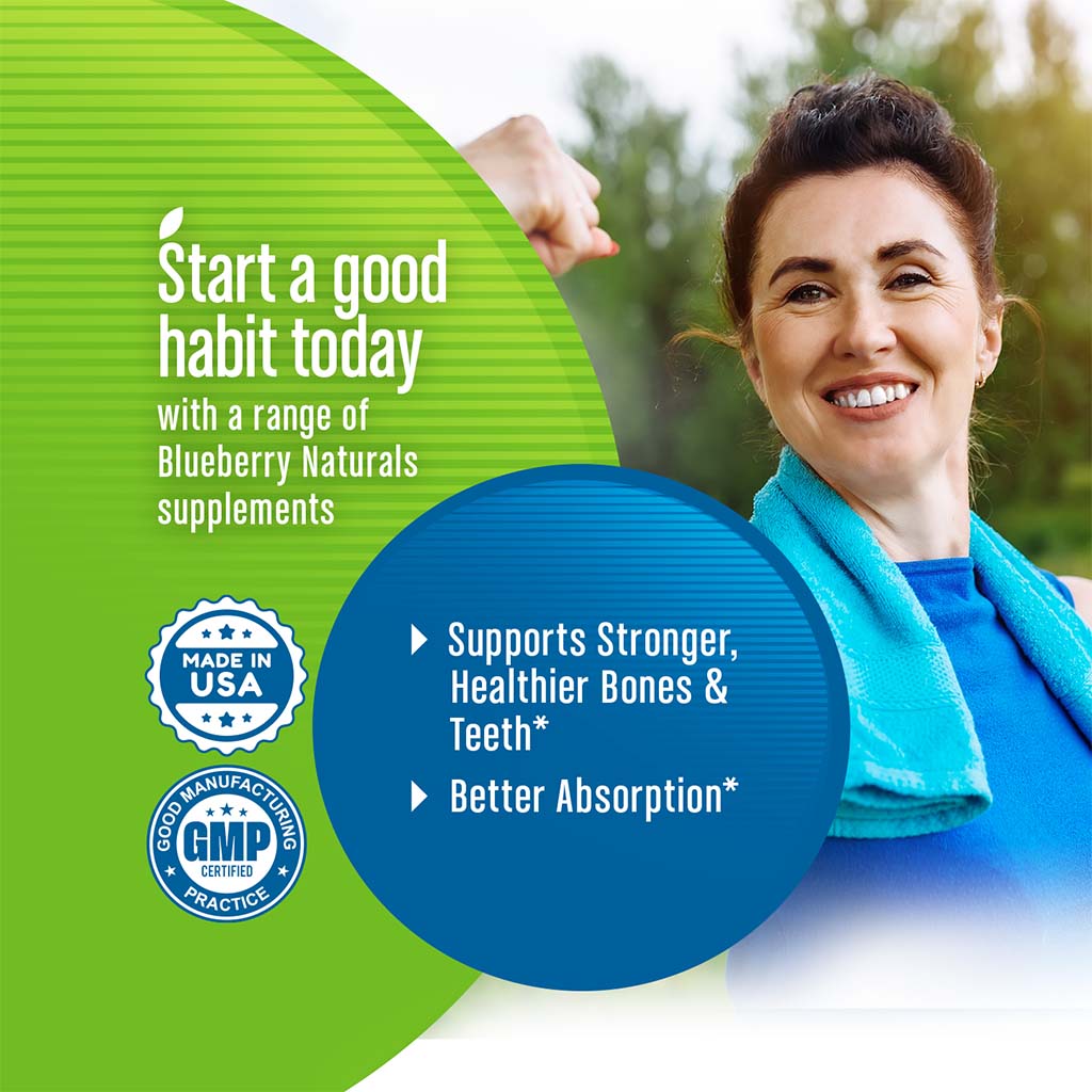 Blueberry Naturals Calcium Citrate 600 mg Tablets 60's B0234 - Easy Pharmacy LLC