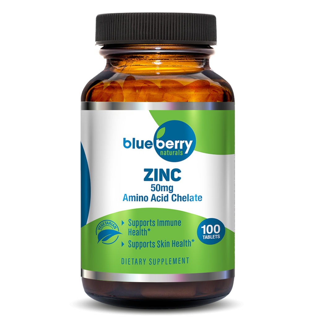 Blueberry Naturals Chelated Zinc 50 mg Tablets 100's B0272 - Easy Pharmacy LLC