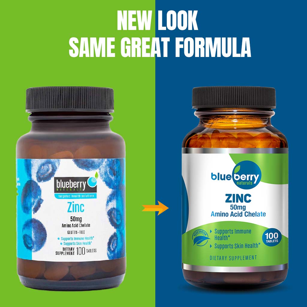 Blueberry Naturals Chelated Zinc 50 mg Tablets 100's B0272 - Easy Pharmacy LLC
