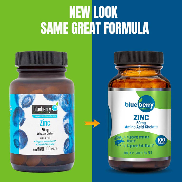 Blueberry Naturals Chelated Zinc 50 mg Tablets 100's B0272 - Easy Pharmacy LLC