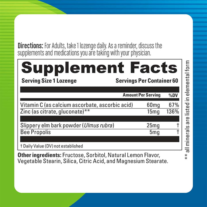 Blueberry Naturals Zinc Lozenges 60's B0289 - Easy Pharmacy LLC