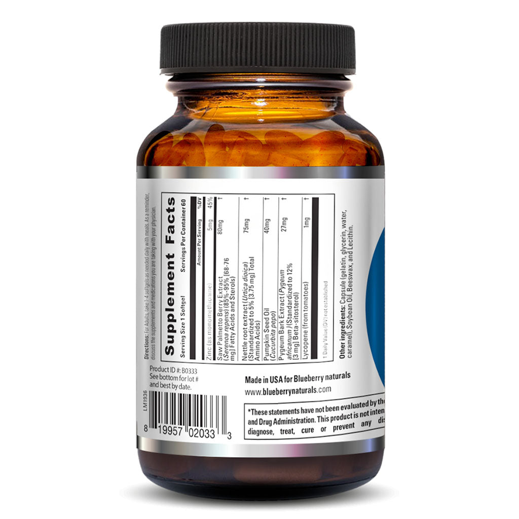 Blueberry Naturals Prostate Support Softgels 60's B0333 - Easy Pharmacy LLC