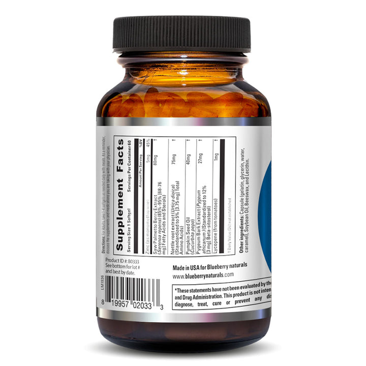 Blueberry Naturals Prostate Support Softgels 60's B0333 - Easy Pharmacy LLC