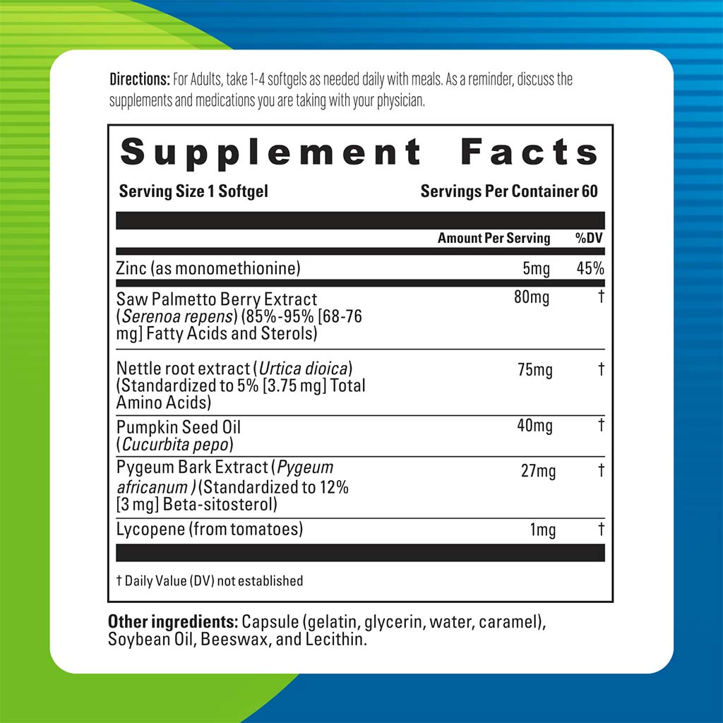 Blueberry Naturals Prostate Support Softgels 60's B0333 - Easy Pharmacy LLC