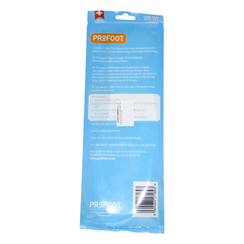 Profoot Solefresh Ultra Thin Shoe Liner 71893 - Easy Pharmacy LLC