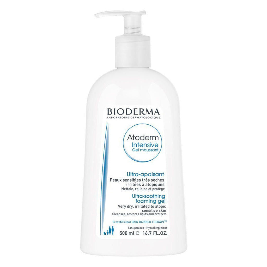 Bioderma Atoderm Intensive Gel Moussant, Foaming Gel Cleanser For Dry Skin & Atopic Sensitive Skin 500ml - Easy Pharmacy LLC