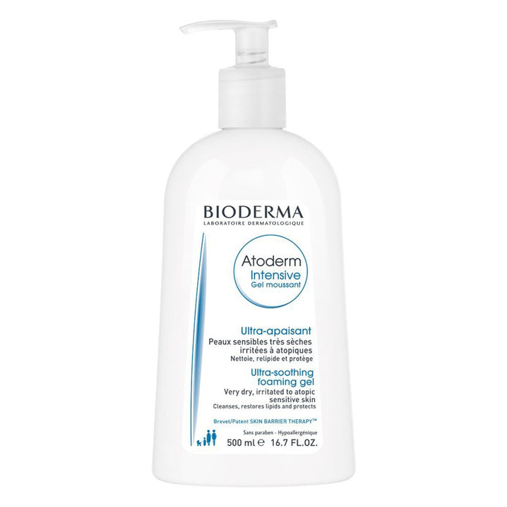 Bioderma Atoderm Intensive Gel Moussant, Foaming Gel Cleanser For Dry Skin & Atopic Sensitive Skin 500ml - Easy Pharmacy LLC