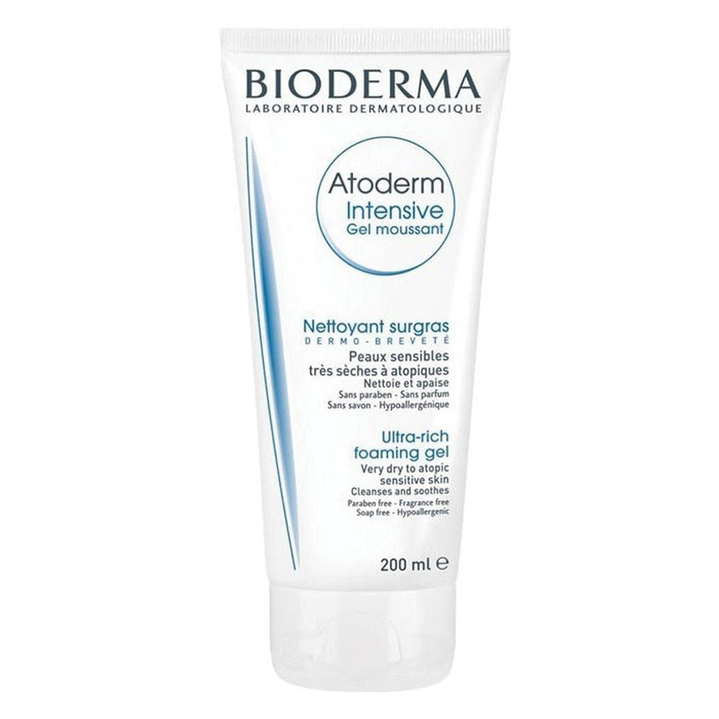 Bioderma Atoderm Intensive Gel Moussant, Foaming Gel Cleanser For Dry Skin & Atopic Sensitive Skin 200ml - Easy Pharmacy LLC
