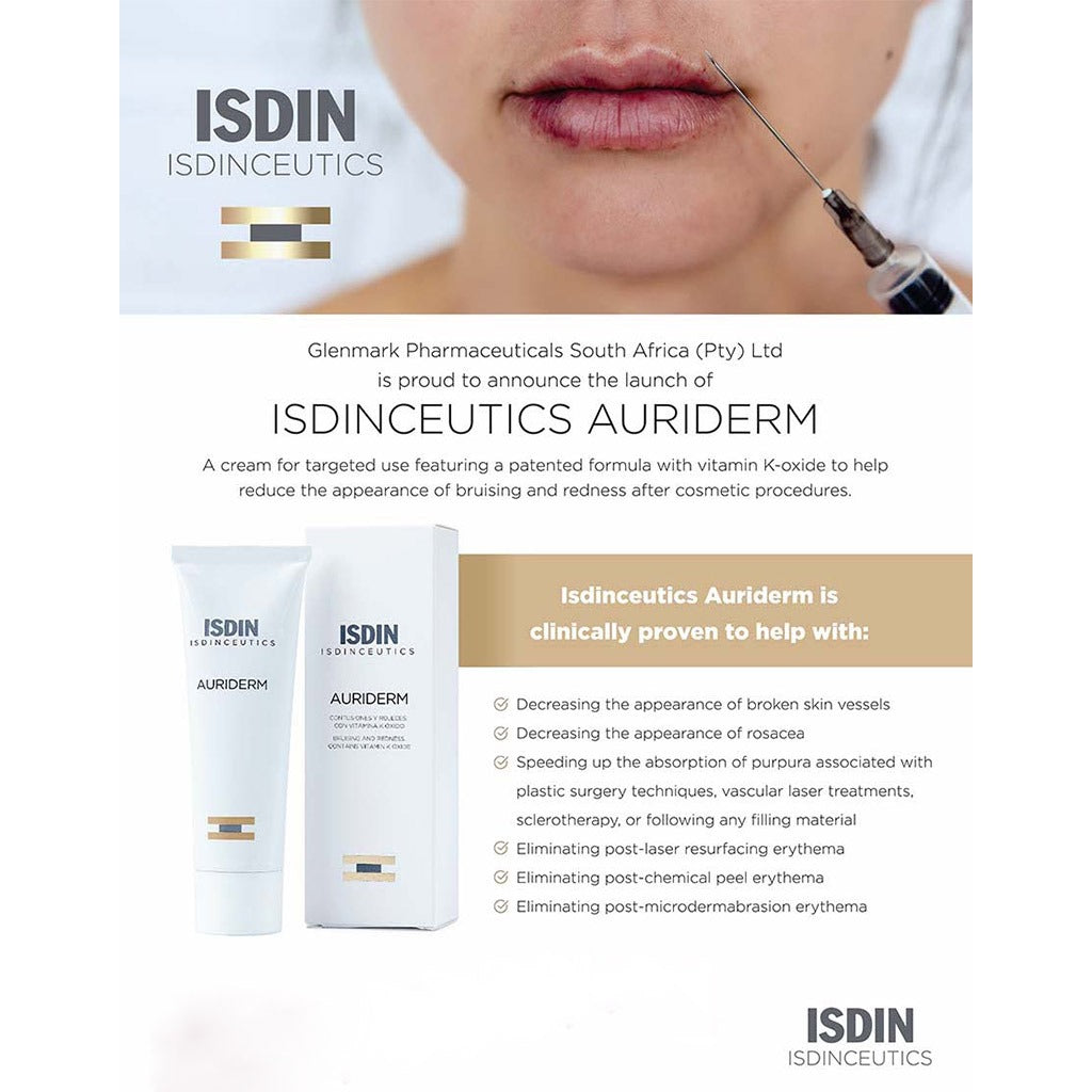 Isdin Auriderm Post Procedure Face Cream For Bruises And Redness 50ml - Easy Pharmacy LLC