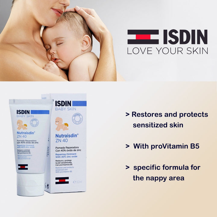 Isdin Baby Skin Nutraisdin Zn 40 Repairing Ointment 50 mL - Easy Pharmacy LLC