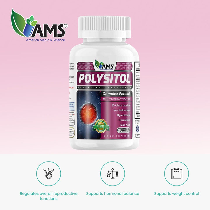 AMS Polysitol Caplet, Fertility Supplement For Women, Pack of 90's - Easy Pharmacy LLC