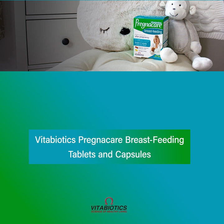 Vitabiotics Pregnacare Breast-Feeding All-In-One Postnatal Supplement, Dual Pack of Postnatal Vitamin & Mineral Tablets 56's + Omega-3 Capsules 28's - Easy Pharmacy LLC