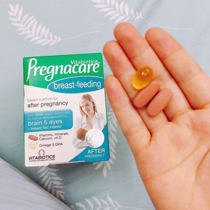 Vitabiotics Pregnacare Breast-Feeding All-In-One Postnatal Supplement, Dual Pack of Postnatal Vitamin & Mineral Tablets 56's + Omega-3 Capsules 28's - Easy Pharmacy LLC