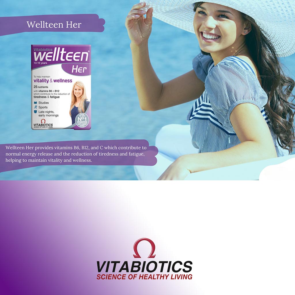 Vitabiotics Wellteen HER Multivitamin Supplement Tablets For Teenage Girls, Pack of 30's - Easy Pharmacy LLC