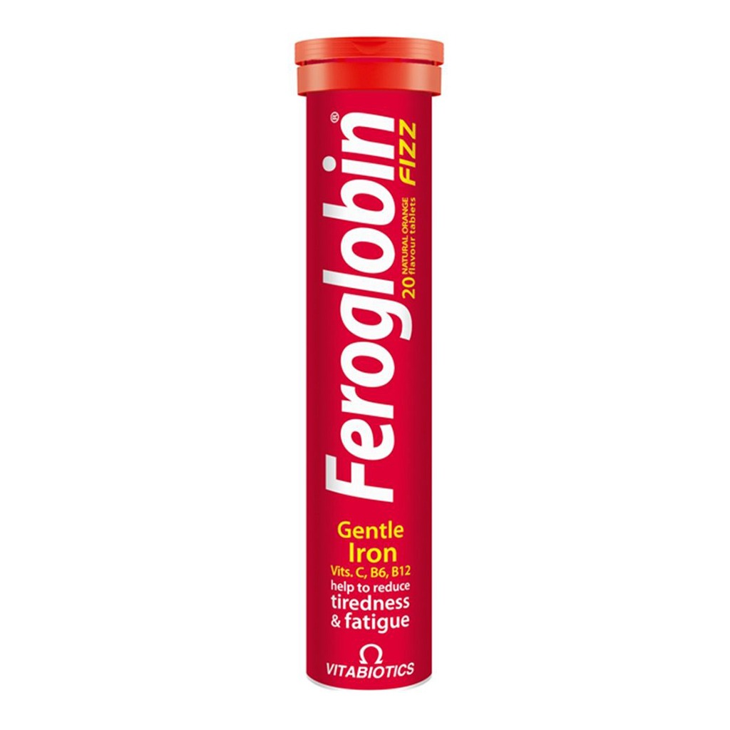 Vitabiotics Feroglobin Fizz Gentle Iron Effervescent Tablets For Energy Support, Pack of 20's - Easy Pharmacy LLC