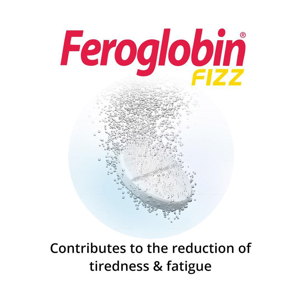 Vitabiotics Feroglobin Fizz Gentle Iron Effervescent Tablets For Energy Support, Pack of 20's - Easy Pharmacy LLC