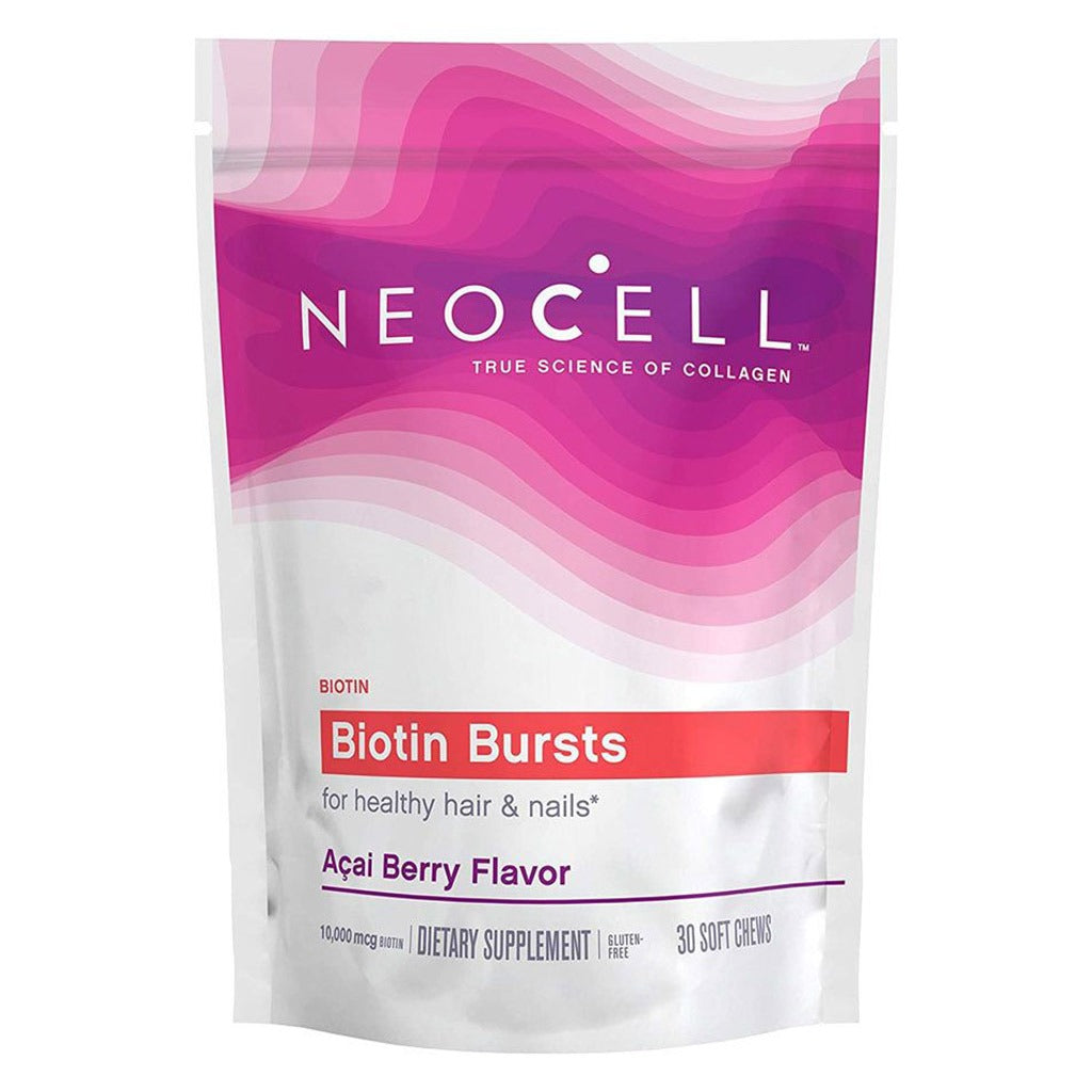 NeoCell Biotin Bursts 10,000 mcg Soft Chews For Healthy Hair And Nails, Pack of 30's - Easy Pharmacy LLC