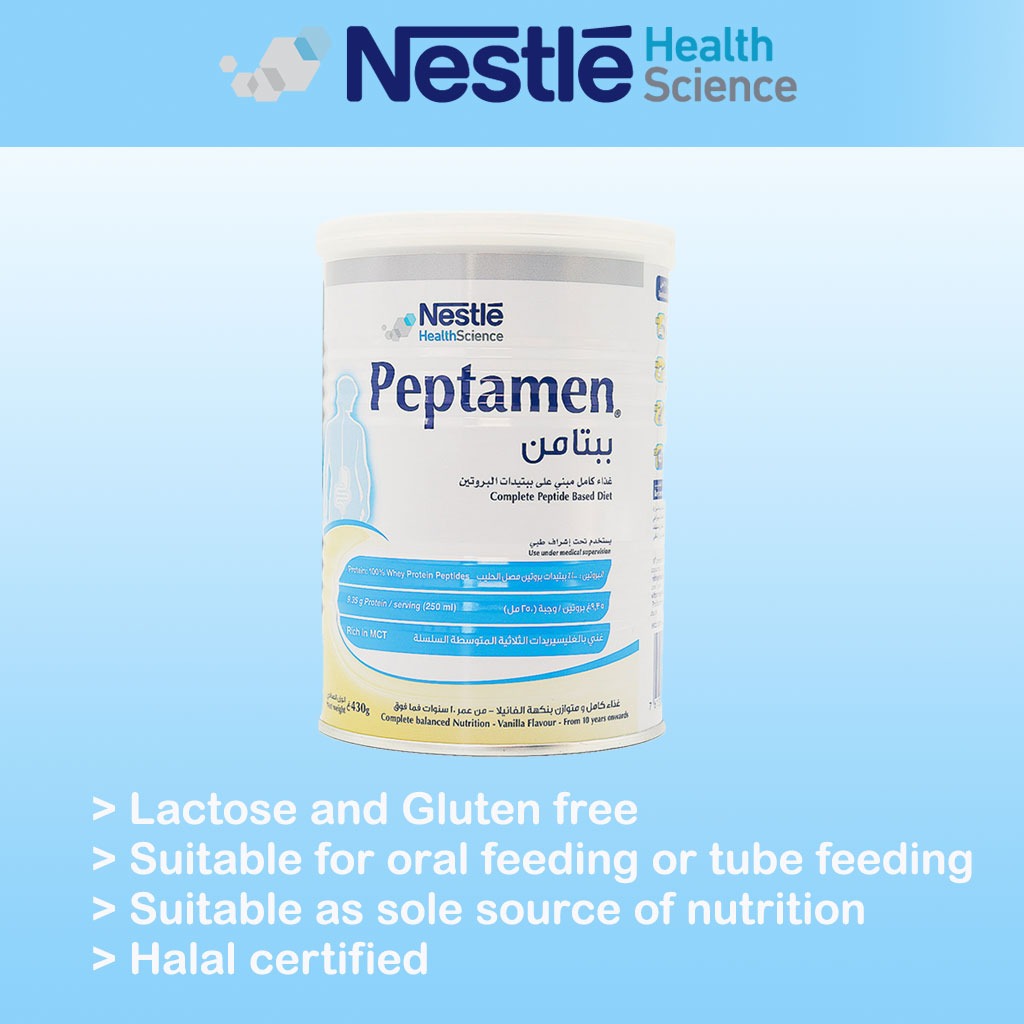Nestle Peptamen Complete Peptide Based Diet Vanilla 430 g - Easy Pharmacy LLC