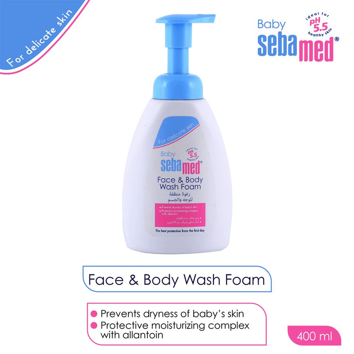 Sebamed Baby Face & Body Wash Foam 400 mL - Easy Pharmacy LLC