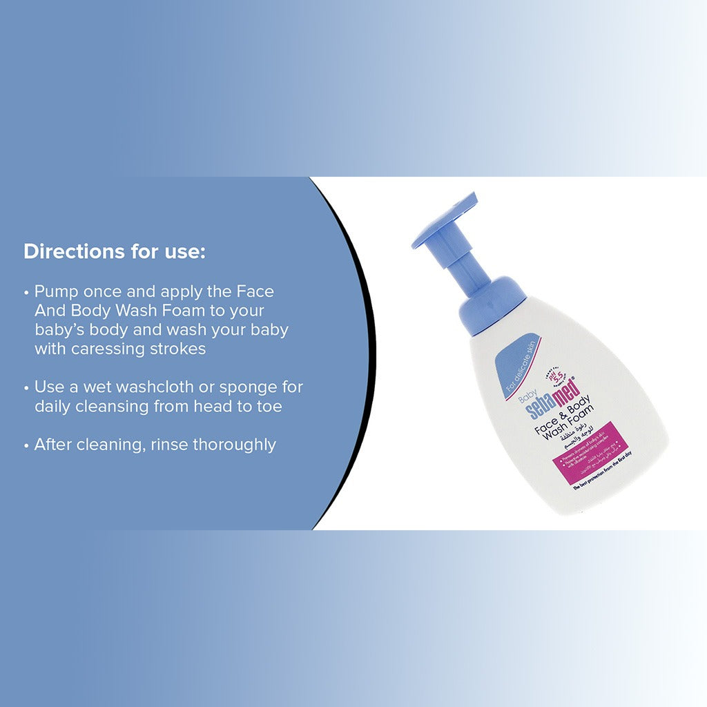 Sebamed Baby Face & Body Wash Foam 400 mL - Easy Pharmacy LLC