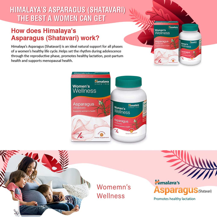 Himalaya Women's Wellness Asparagus Veg Capsules 60's