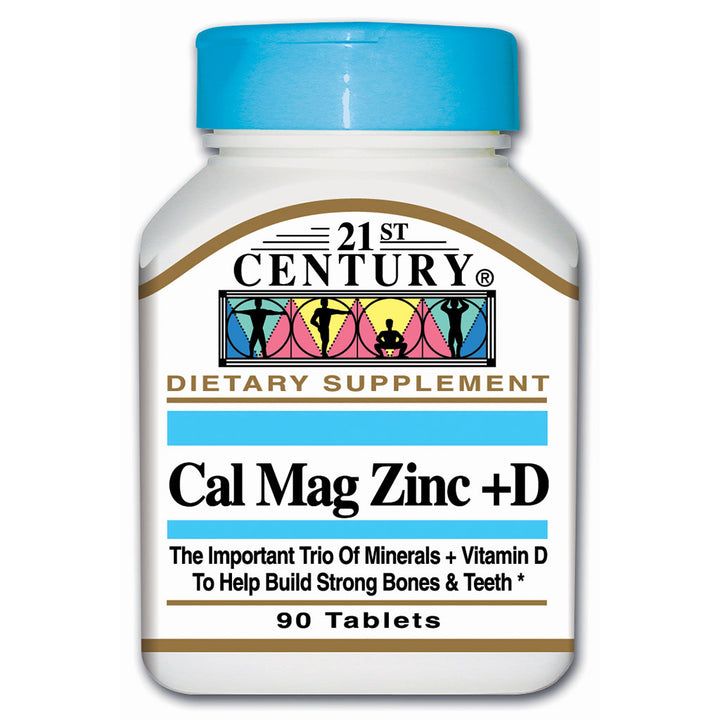 21st Century Calcium, Magnesium, Zinc & Vitamin D Tablets For Bones & Teeth, Pack of 90's - Easy Pharmacy LLC