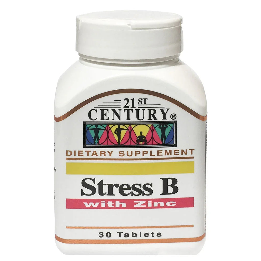 21st Century Stress B Multivitamin Tablets With Zinc For Energy & Immune Support, Pack of 30's - Easy Pharmacy LLC