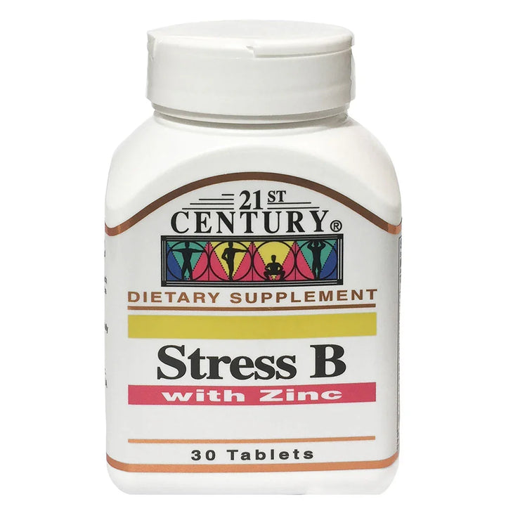 21st Century Stress B Multivitamin Tablets With Zinc For Energy & Immune Support, Pack of 30's - Easy Pharmacy LLC