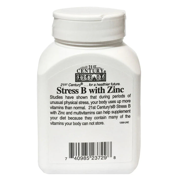 21st Century Stress B Multivitamin Tablets With Zinc For Energy & Immune Support, Pack of 30's - Easy Pharmacy LLC