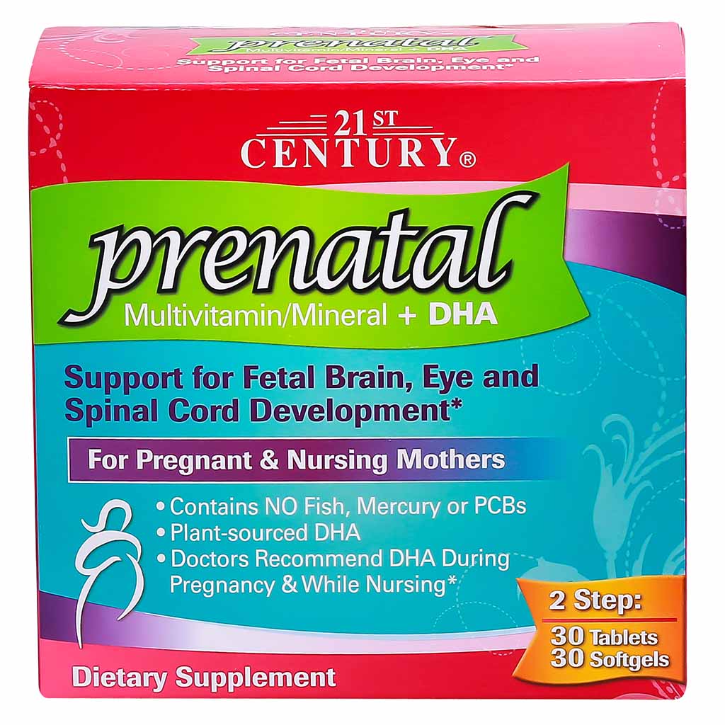 21st Century Prenatal Multivitamins/Mineral Tablets + Prenatal DHA Softgels, Dual Pack of 30's + 30's - Easy Pharmacy LLC