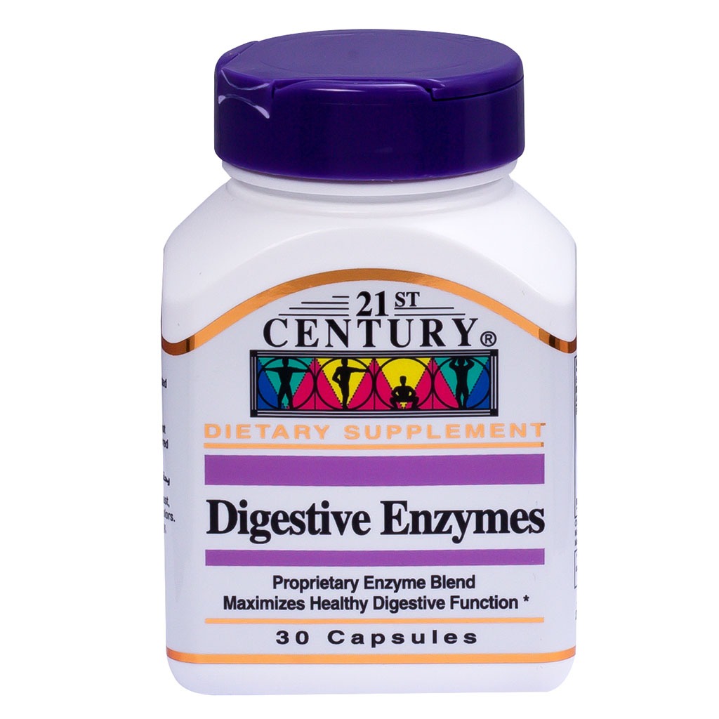21st Century Digestive Enzymes Capsules For Healthy Digestive Function, Pack of 30's - Easy Pharmacy LLC