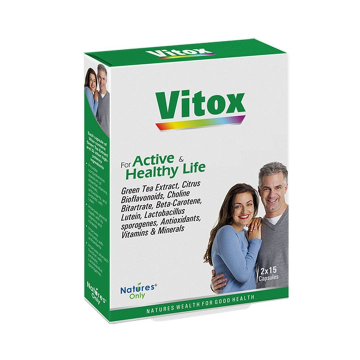 Nature's Only Vitox Capsules With Multivitamins & Antioxidants, Pack of 30's - Easy Pharmacy LLC