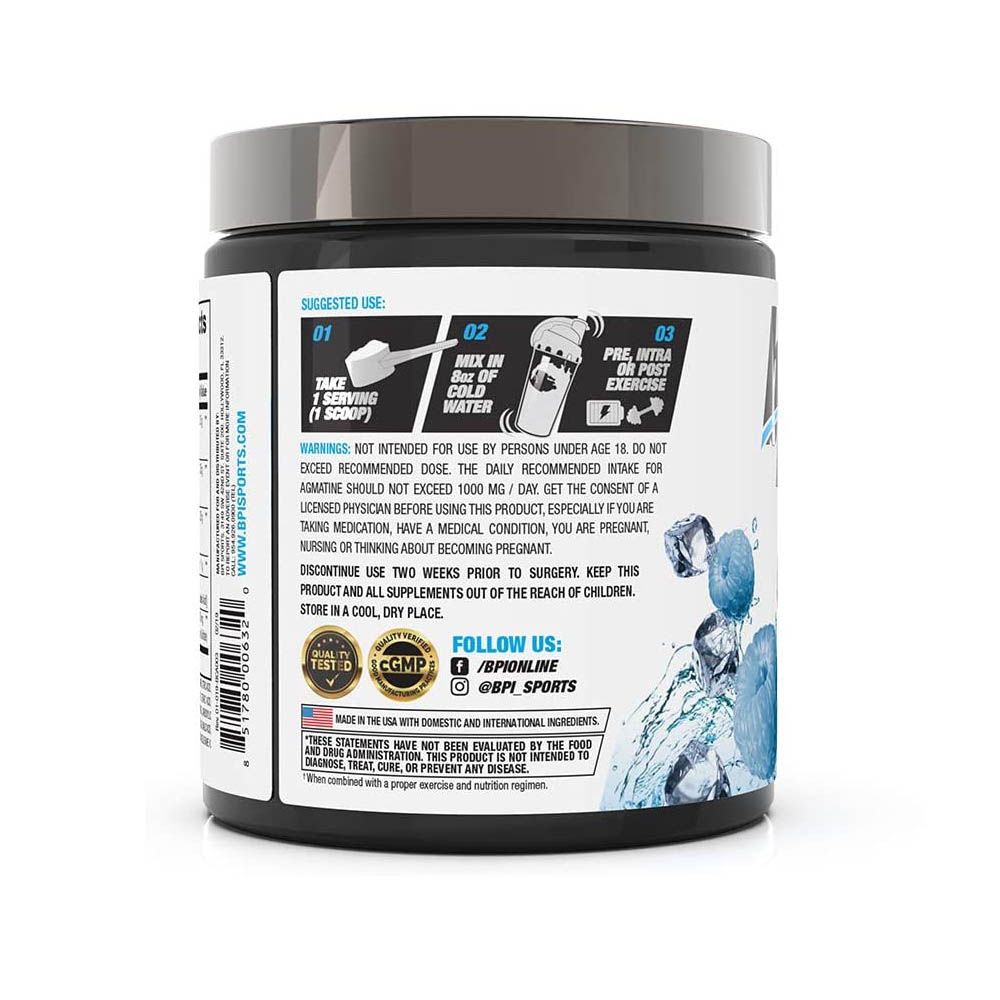 BPI Sports Best BCAA Powder Blue Raspberry 30 Servings - Easy Pharmacy LLC