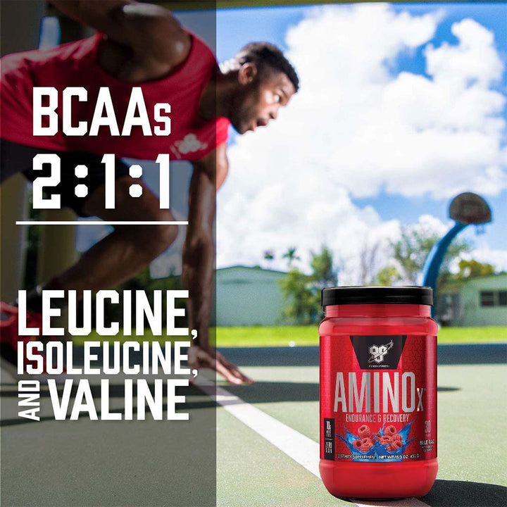 BSN AMINOx Powder With BCAAs For Endurance And Recovery, Blue Raz 435g - Easy Pharmacy LLC