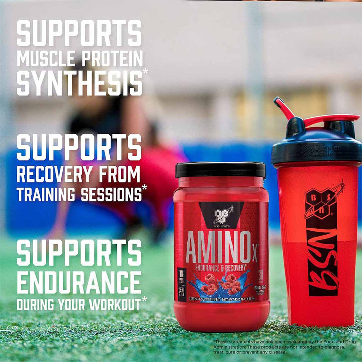 BSN AMINOx Powder With BCAAs For Endurance And Recovery, Blue Raz 435g - Easy Pharmacy LLC