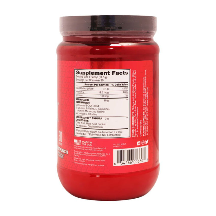 BSN Amino X Endurance and Recovery Fruit Punch Powder 30 Servings 435 g - Easy Pharmacy LLC