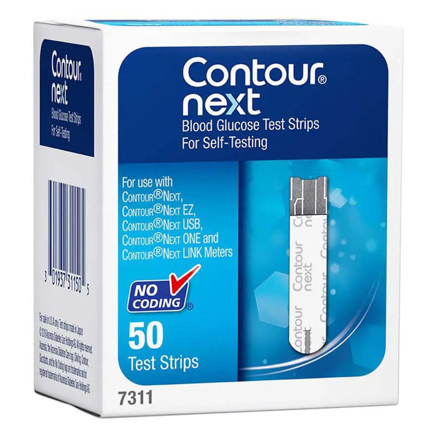 Ascensia Contour Next Blood Glucose Test Strips – Accurate Blood Sugar Monitoring, 50 Count