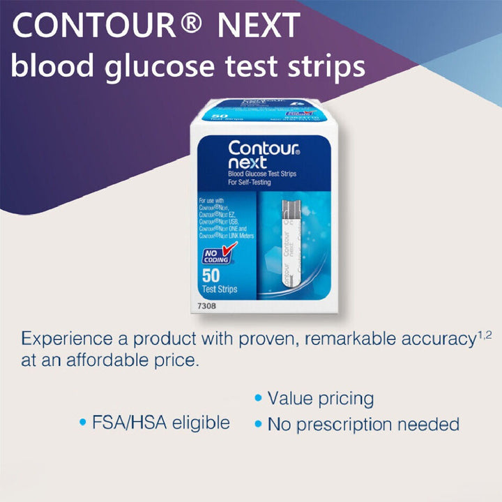 Ascensia Contour Next Blood Glucose Test Strips 50's - Easy Pharmacy LLC