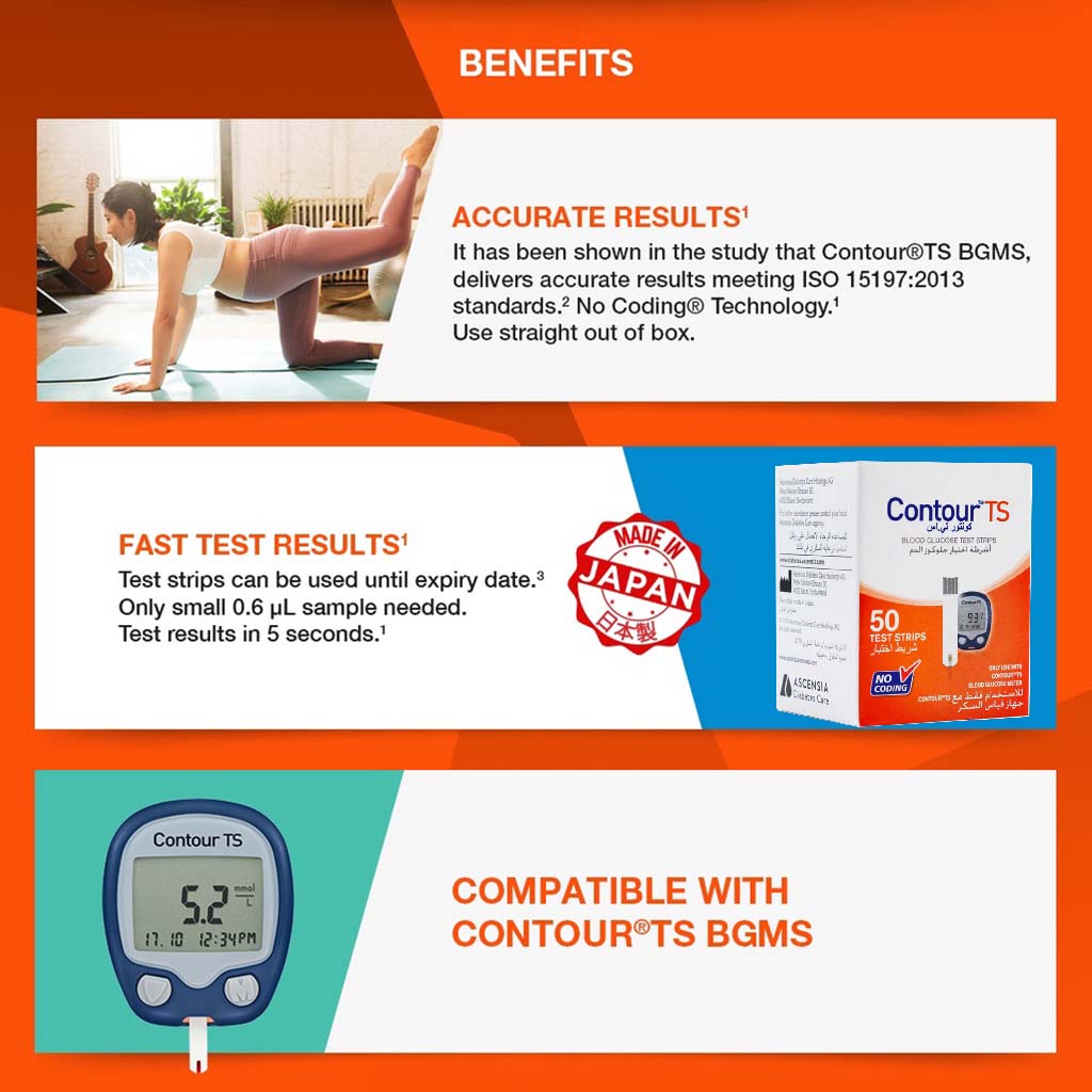 Ascensia Contour TS Blood Glucose Test Strips 50's - Easy Pharmacy LLC