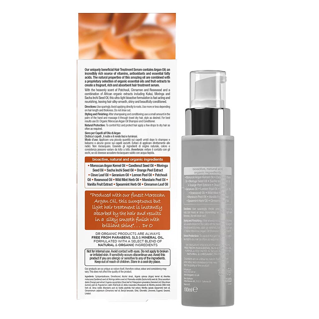 Dr.Organic Moroccan Argan Oil Hair Treatment Serum 100 mL - Easy Pharmacy LLC